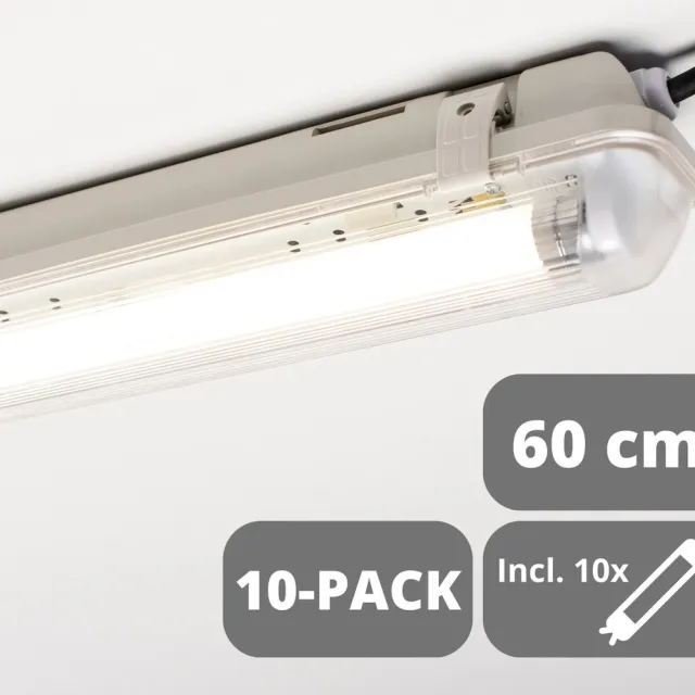 LED's Light EasyFix LED TL Verlichting set 60 cm - Indoor / outdoor - Voordeelverpakking - 4000K - IP65 - 10 stuks Wit