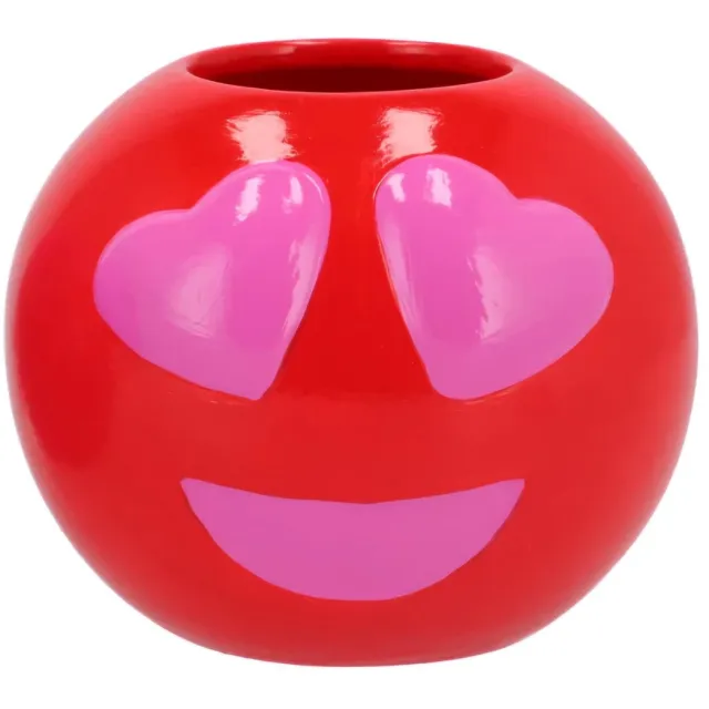 Daan-Kromhout Smiley lovely red vaas 15x15x12cm Rood