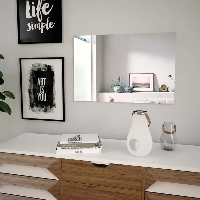 vidaXL Wandspiegel rechthoekig 60x40 cm glas Zilver