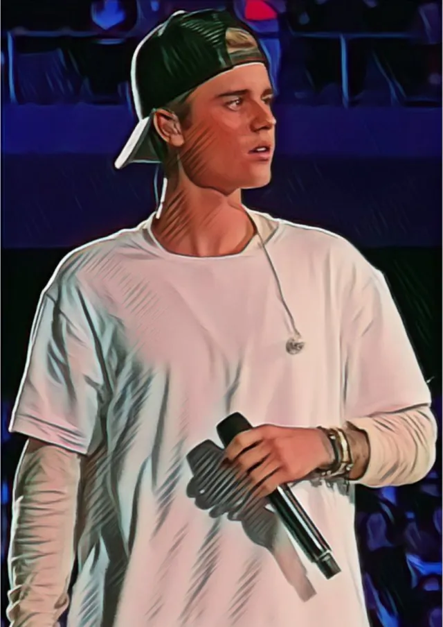 Passionforart.eu Justin Bieber 3-2 - Poster - 40 x 50 cm zwart