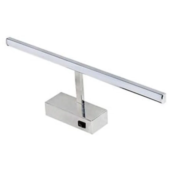 BES LED LED Spiegelverlichting - Schilderijverlichting - Rechthoek 8W - Glans Chroom Aluminium