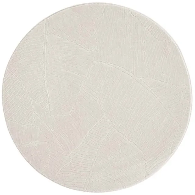 TrueWeave Rond zacht vloerkleed - Fuzz Whirl crème 80