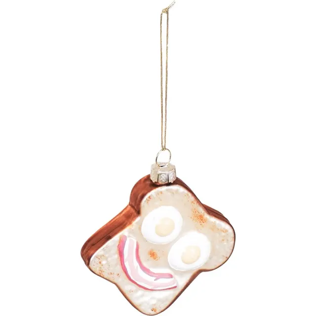 Housevitamin kerstornament egg sandwich Wit