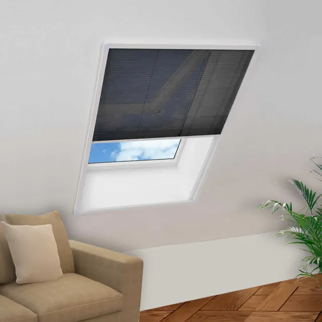 vidaXL Raamhor plissé 80x160 cm Zwart