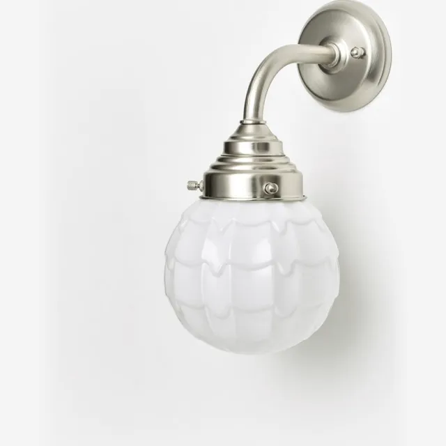 Coloured by Art Wandlamp Artichoke Curve Matnikkel - Art Deco Trade