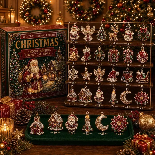KCVV adventskalender 2026 - 24 dagen 2d acryl kersthangers - kerstornamenten voor de kerstboom - kerstboomversiering - kerstdecoratie - kerst countdown Multi