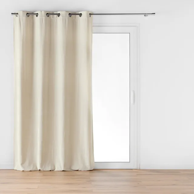 Douceur d intérieur Douceur d'intérieur - Gordijn met ringen MIKA, 140 x 260 cm Beige