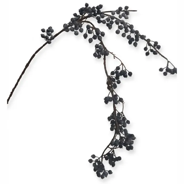 Silk-ka Kunstbloem-Zijden Bloem-Kunsttak Bessentak Blauw 99 cm
