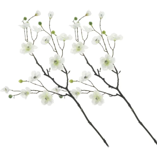 Bellatio Design Kunstbloem appel bloesem Kyoto - 3x - 56 cm - wit - Kunst zijdebloemen