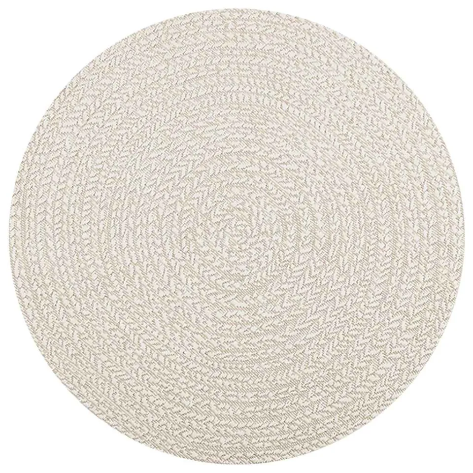 vidaXL Vloerkleed ZIZUR crème binnen en buiten Ø 120 cm jute look