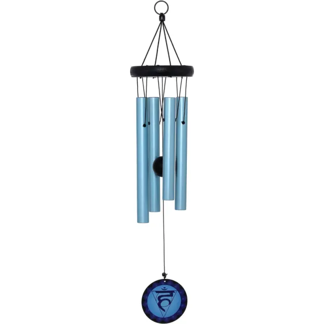 Nature's Melody Mandala Chakra Windgong Throat/Vishuddha, MDC24TR, Blauw, 60 cm OM