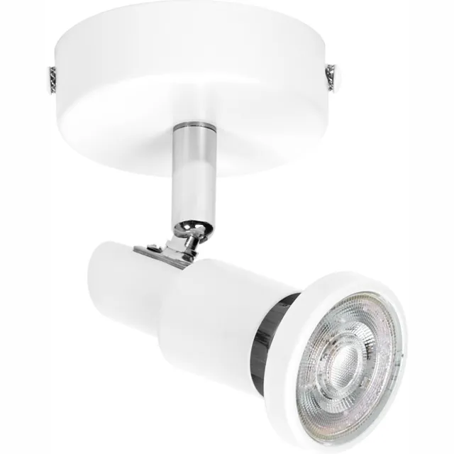LEDVANCE LED SPOT GU10 1 x 3,4W, 230lm, wit, 2.700K kleurtemperatuur, warm witte lichtkleur, tijdloos ontwerp, vervangbare ledlamp, ideaal voor interieurs, CRI 90, verstelbare koppen