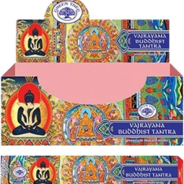 Buddhist Tantra wierook 4 pakjes - Green Tree Masala Wierook - 15 gram per doosje
