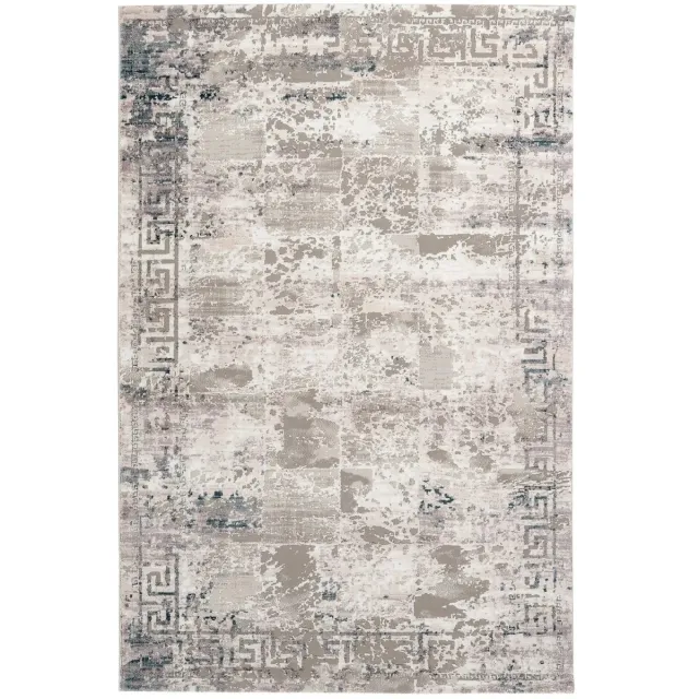 Dutch XXL Vintage Vloerkleed | Tapijt | Olivo | Blokken | Taupe