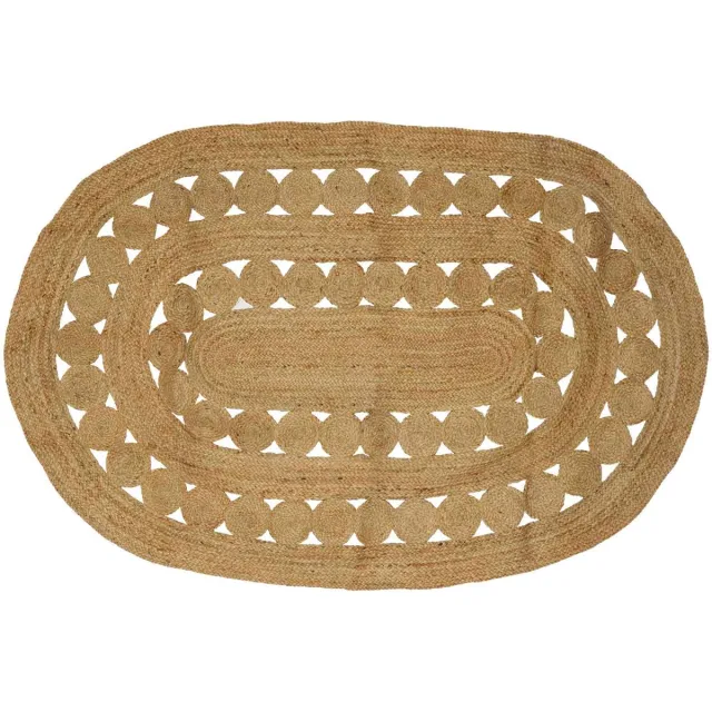 vidaXL Gebied - Tapijt - Naturel - 205 - x - 305 - cm - Jute
