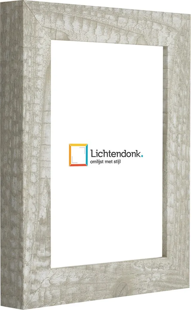 Lichtendonk Fotolijst - Wit Houtskool - Fotomaat 20x20 - Ontspiegeld ACRYLITE® - Art.nr. 10109921720203