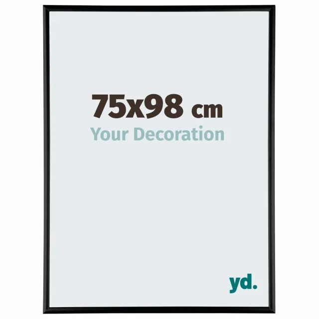 yd. Your Decoration - Fotolijst 75x98 cm - Aluminium - Zwart Hoogglans - Kent