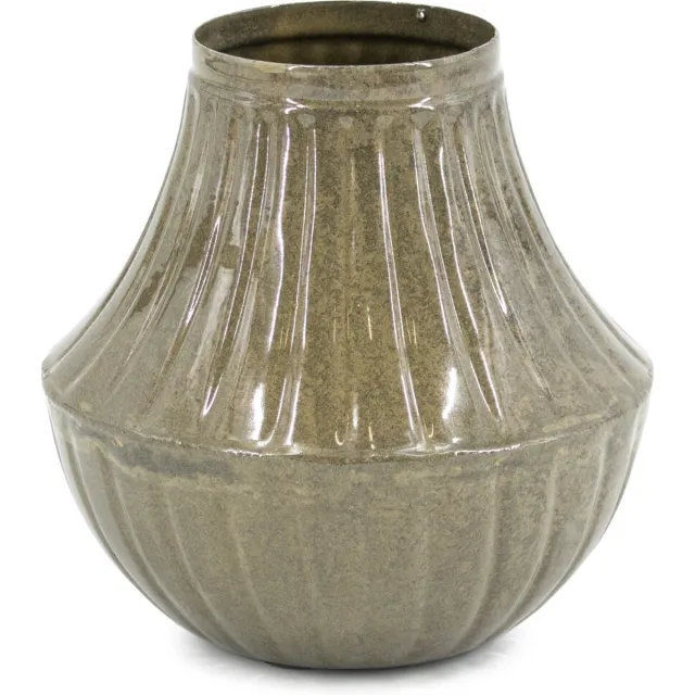 homebound by ky Vaasje metaal olive marble | vaasje | 7x14x14cm Groen