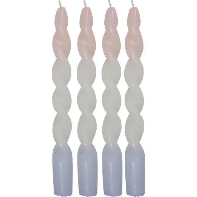 HD Collection Dinerkaars (set 4 Stuks) Twisted - Wax - Roze - 3 x 24 x 3 cm (BxHxD)