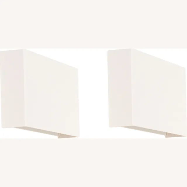 QAZQA otan - Moderne Wandlamp voor binnen - 2 stuks - D 5 cm - Wit - Woonkamer | Slaapkamer | Keuken Wit - set van 2