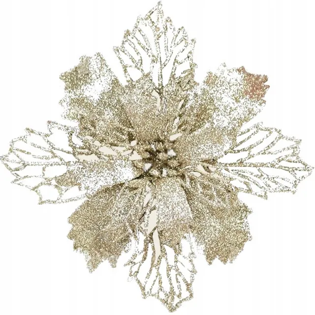 Homedesigns HomeDesign - Kunstbloem - Rode en Gouden Accenten - 6 Stuks - Realistisch en Duurzaam Rood;Goud