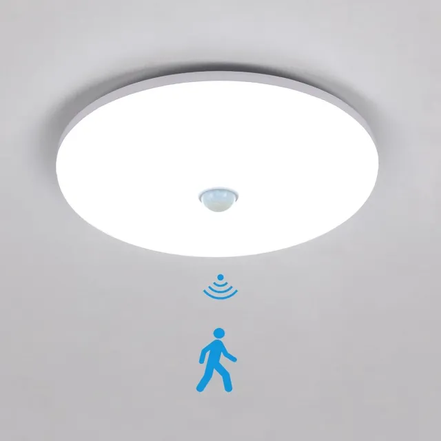 Haobosic Cirkel Beweging - Plafondlamp - Wit - 36W Wit 6500K - Sensortechnologie White