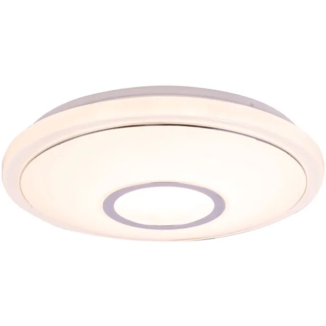 Globo Lighting Plafondlamp Hallamp Woonkamerlamp Slaapkamerlamp, acryl chroom metaal wit CCT, LED 16W 1300Lm 2700K, 4200K, 6500K, D 40 cm