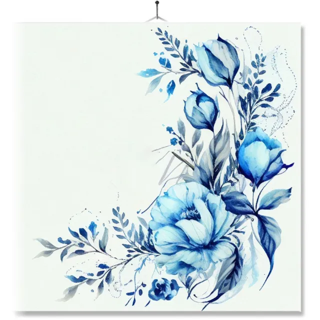 MC Living Tegel Met Opdruk | Kado | Cadeau | Delfs blauwe bloemen Ontwerp 6