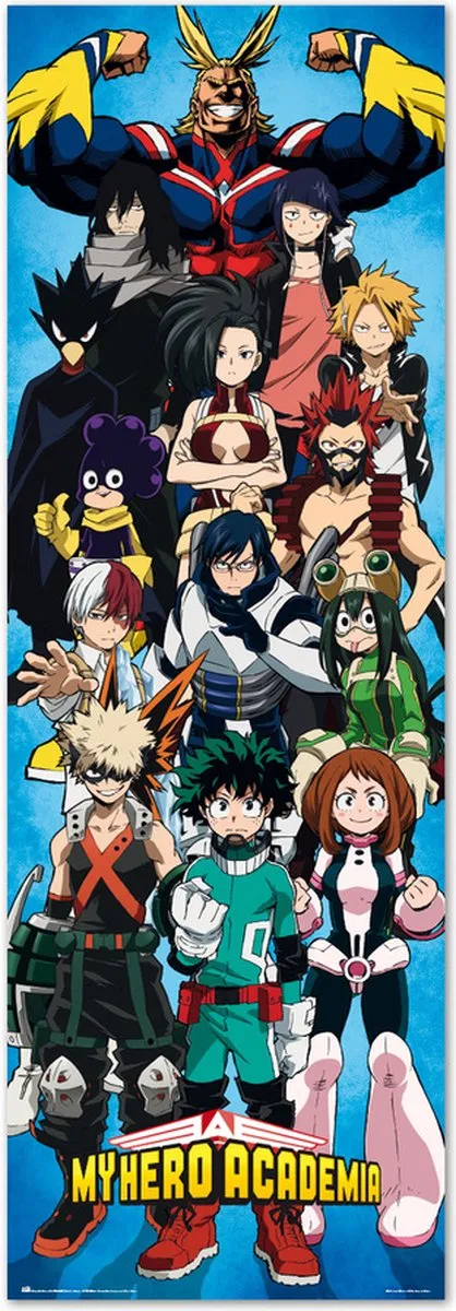 Posterpoint My Hero Academia deurposter - Manga - Anime - Japans - Izuku - Comic - 53 x 158 cm Multicolor