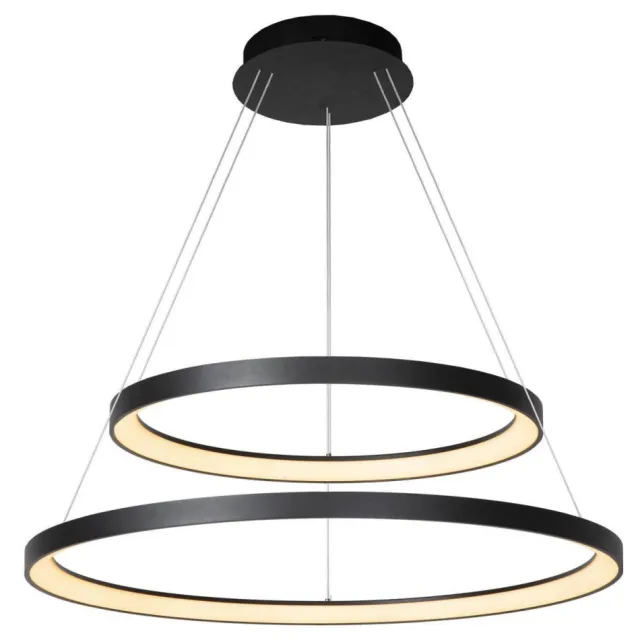 Lucide dimbare LED hanglamp Ø 78 cm - zwart