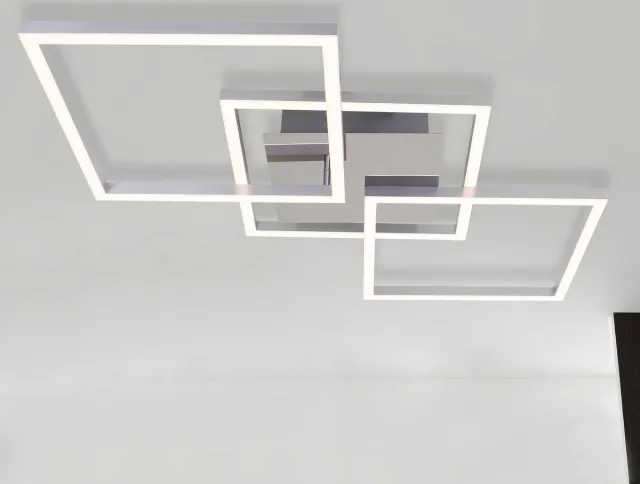 Briloner LED Plafonniére - dimbaar - draaibaar - 3.000K warm wit licht - woonkamer lamp - zilverkleurig