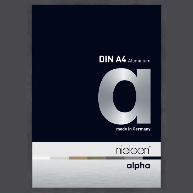 Nielsen Alpha Aluminium Fotolijst Grey 21x29,7cm (A4) Grijs