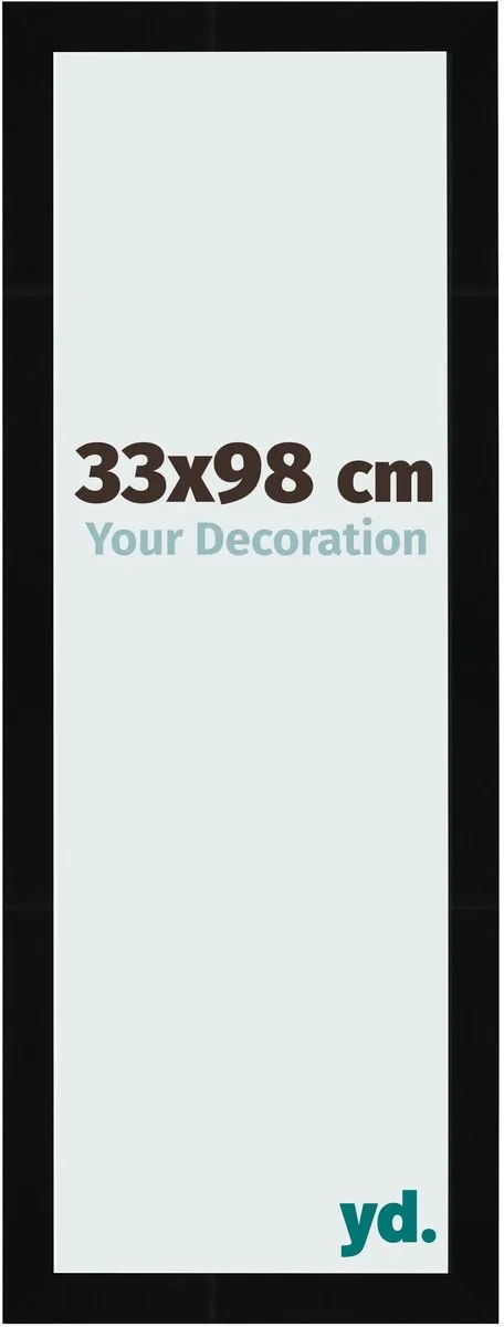 yd. Your Decoration - Fotolijst 33x98 cm - MDF - Zwart Hoogglans - Bologna
