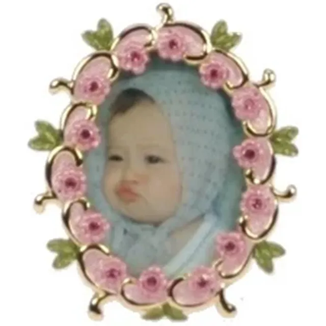 MEA Fotolijstje mini ovaal roze bloem