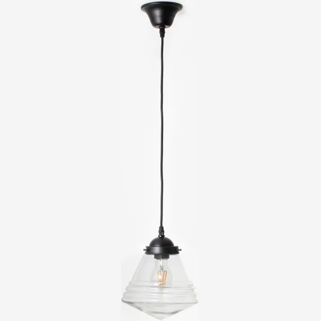 Coloured by Art Hanglamp aan snoer Luxe School Small Helder Moonlight - Art Deco Trade Zwart