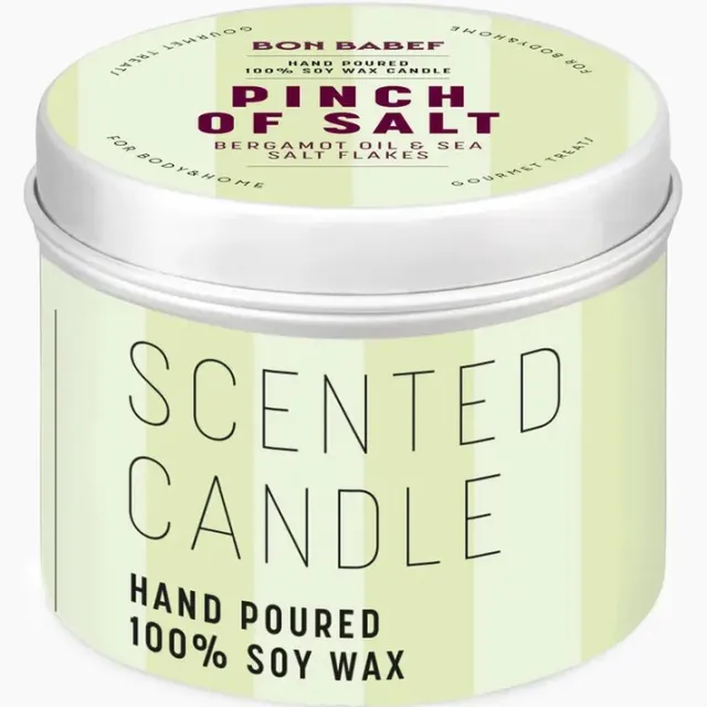 Bon Babef Geurkaars | 2 stuks | Pinch of Salt | 100% soja was | Handgemaakt | Natuurlijk Wit