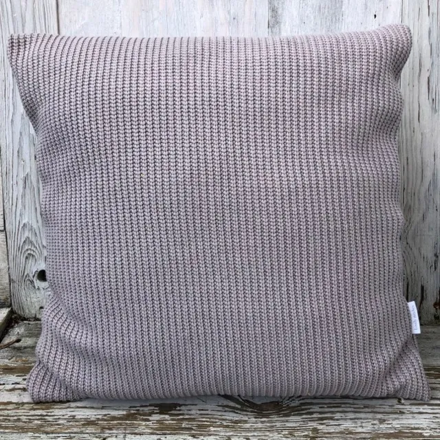 Lovely Stitches Sierkussen - Gebreid - Patentsteek - Taupe - 45x45cm beige
