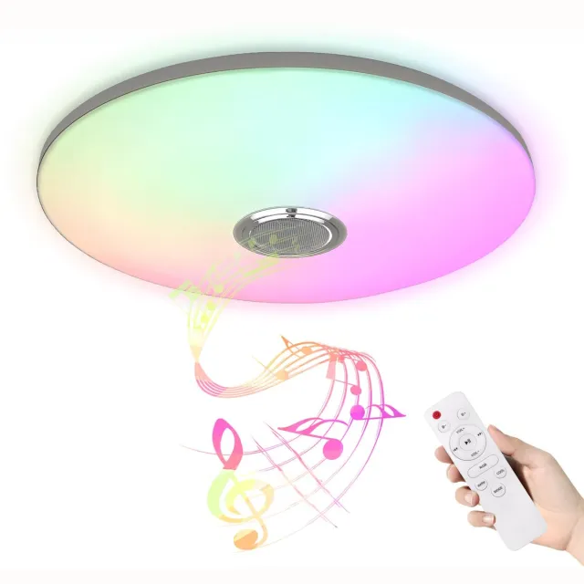 Aufun LED Plafondlamp 60W – Dimbaar – Bluetooth – Sterrenhemel voor meerdere kamers Wit