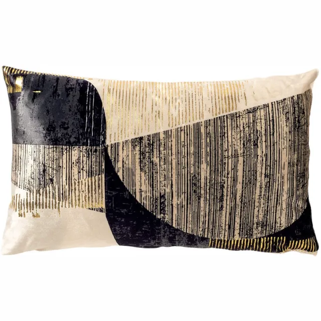 Dutch Decor GWEN - sierkussen 30x50 cm - geometrisch - Brazillian Sand - beige - Inclusief binnenkussen - Luxe kussens voor woonkamer & bank