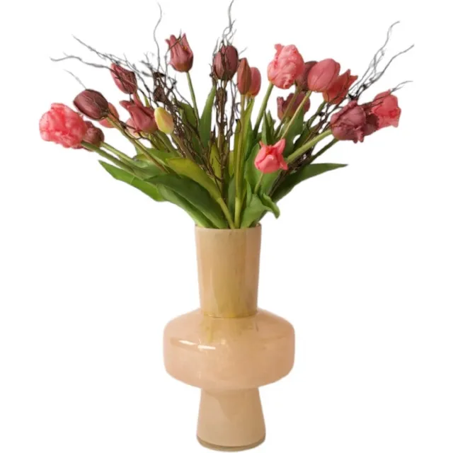 Winq Boeket Parkiet Tulpen in Mauve/ Fuchsiaboeket kunstbloemen-zijden bloemen-tulpen-exclusief vaas
