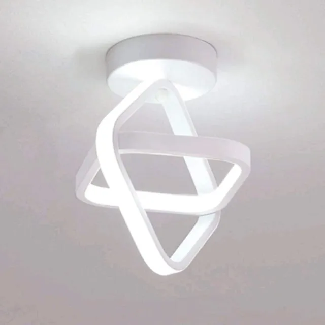 Haobosic Moderne LED-plafondlamp voor woonkamer, LED-plafondlamp, halverlichting, koelwit licht 6000K, voor woonkamer, hal, slaapkamer, balkon, diameter 22 cm