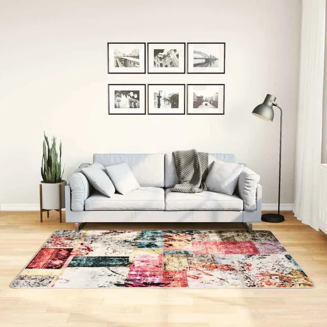 vidaXL Vloerkleed wasbaar patchwork 120x180 cm meerkleurig, foto 2