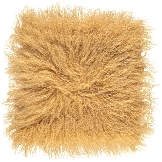 Sheepskin House Curly Kussen - 40x40 cm Imperial Yellow