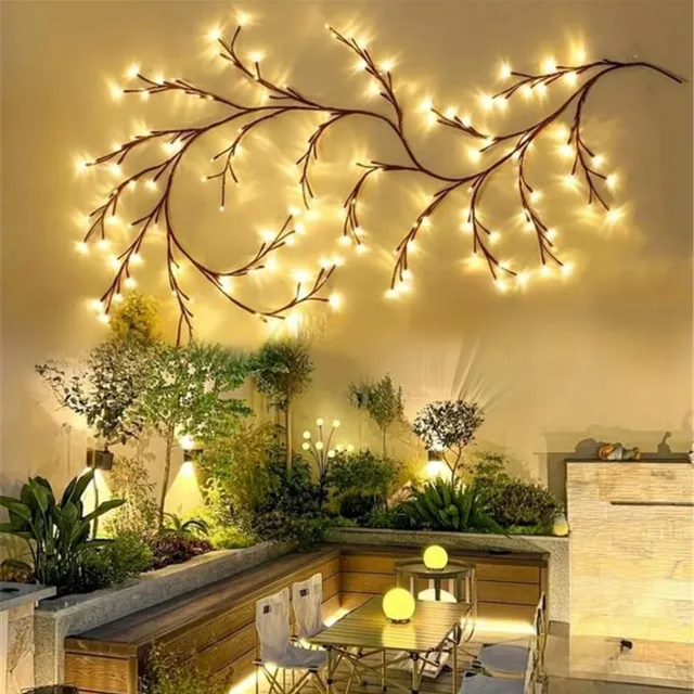 Pyreta "1 stuks - wilgenkransverlichting - wilgenkrans verlichting -Kunstmatige takken - led-strips - ledstrips voor binnen - Met afstandsbediening/dimfunctie - 1,8 meter - voor wand- en slaapkamerdecoratie"
