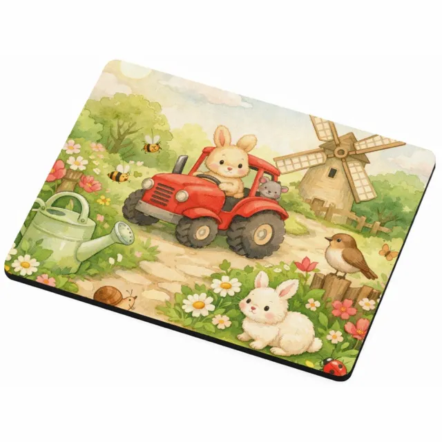Mr Cadeautjes MDF magnetische fotolijst 9 x 7 - design Een vrolijke tuinscène met een gieter, bijen, bloemen en kle | cadeau Wit