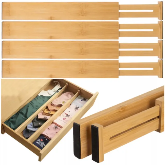 Ruhhy Ladeverdeler – Uitschuifbare Organizer voor Keuken of Kast Hout