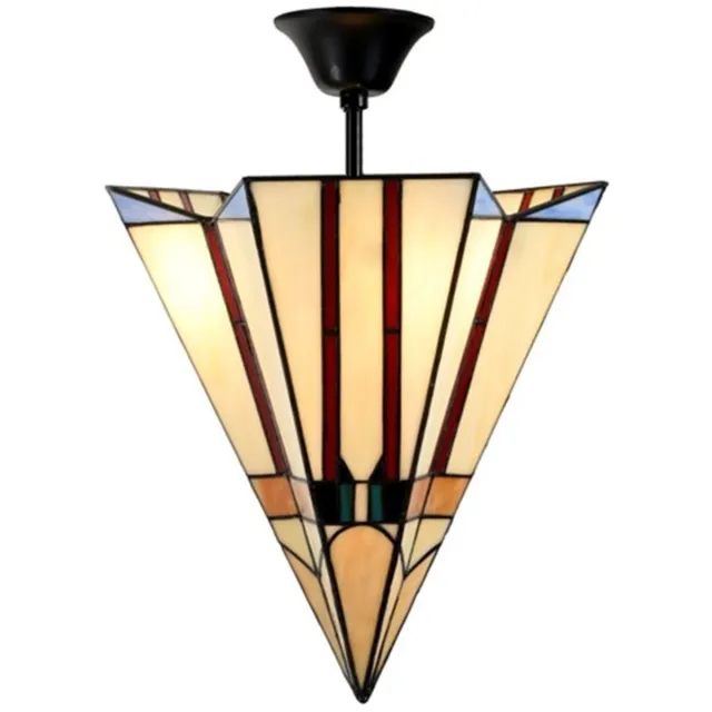 Coloured by Art Tiffany Hanglamp Tuschinski Grand - Art Deco Trade Rood