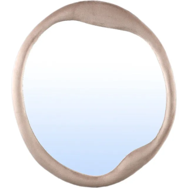 PTMD COLLECTION PTMD Spiegel Don - 70x4x70 cm - Fluweel - Beige