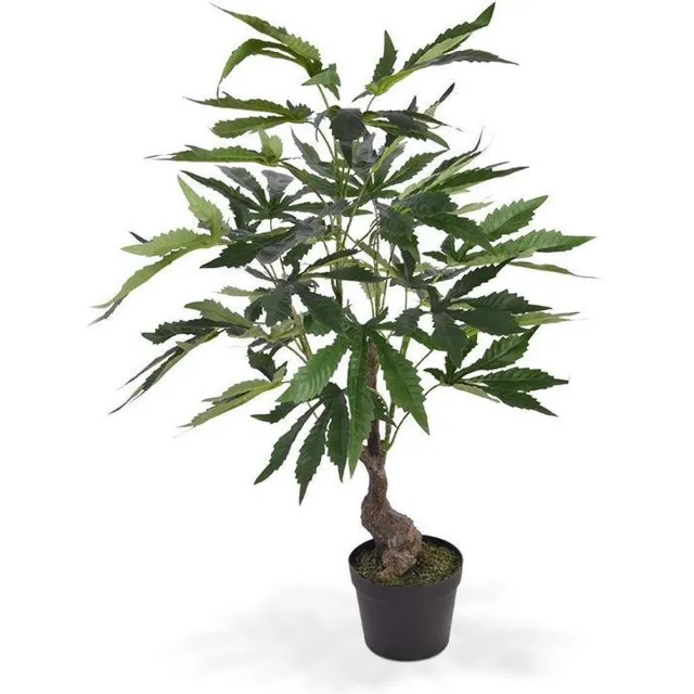 maxifleur Kunstplanten Cannabis kunstplant 60cm Groen