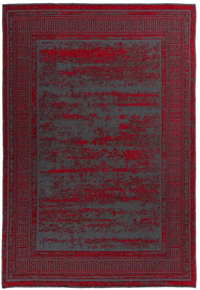 Dutch XXL Laagpolig Vloerkleed | Tapijt | Kalea | Kader | Rood | 120x170 cm